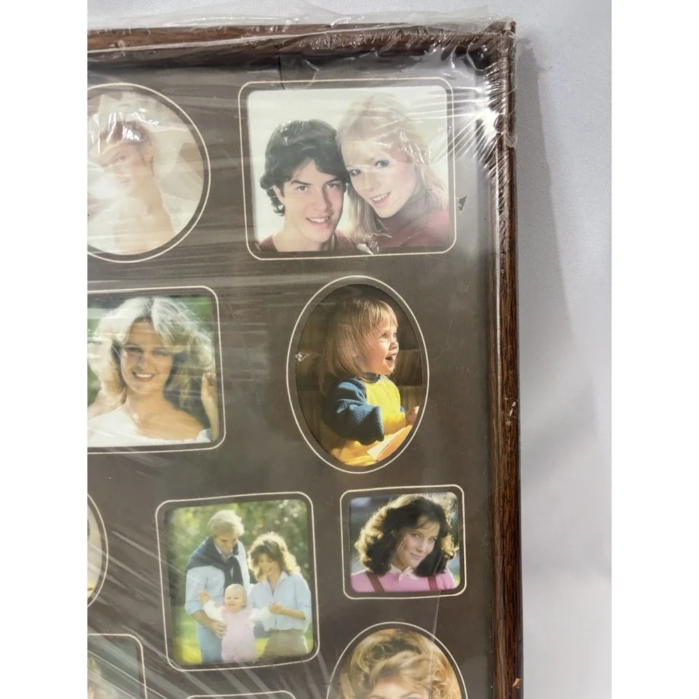 Intercraft Collage Picture Frame 21x17 Large Family Photo Wood Wall Vintage